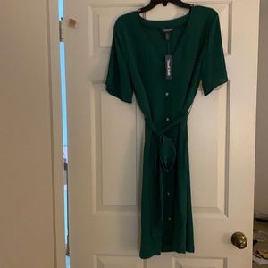 Silk ModCloth button down dress